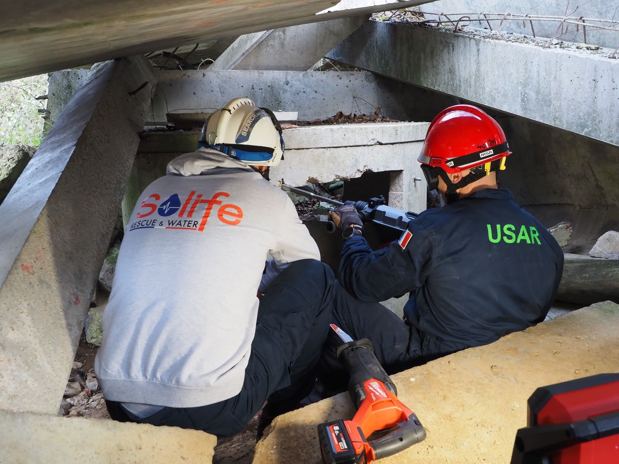 Équipe Solife en opération de secours